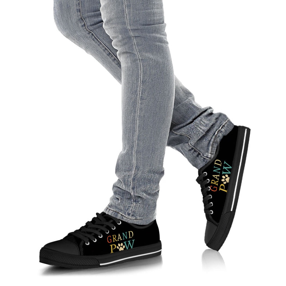 Grand Paw Color Low Top Shoes Canvas Sneakers Casual Shoes, Low Top Sneaker, Low Top Canvas Shoes