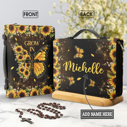 Grow In Faith Personalized Women's Bible Covers - Jesus Bible Cover