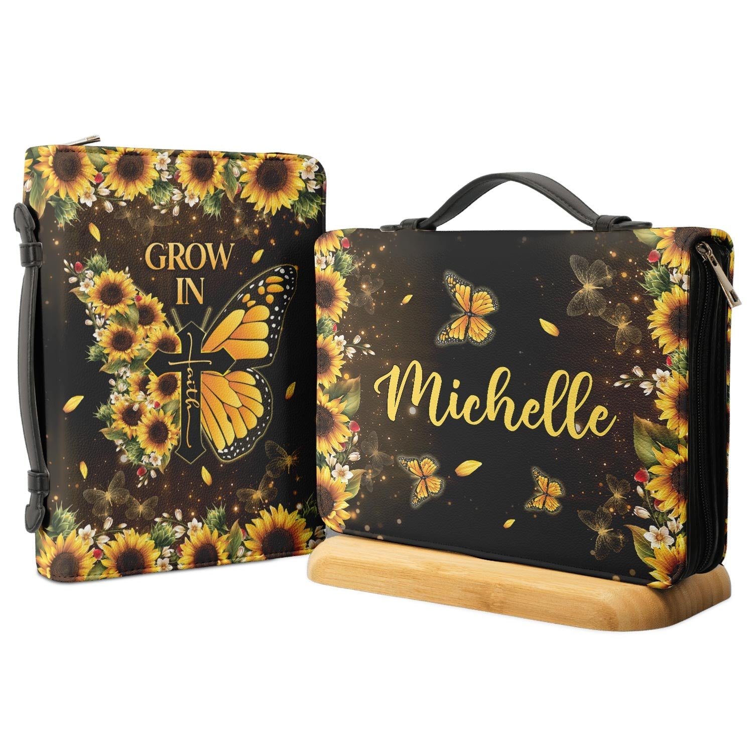 Grow In Faith Personalized Women's Bible Covers - Jesus Bible Cover