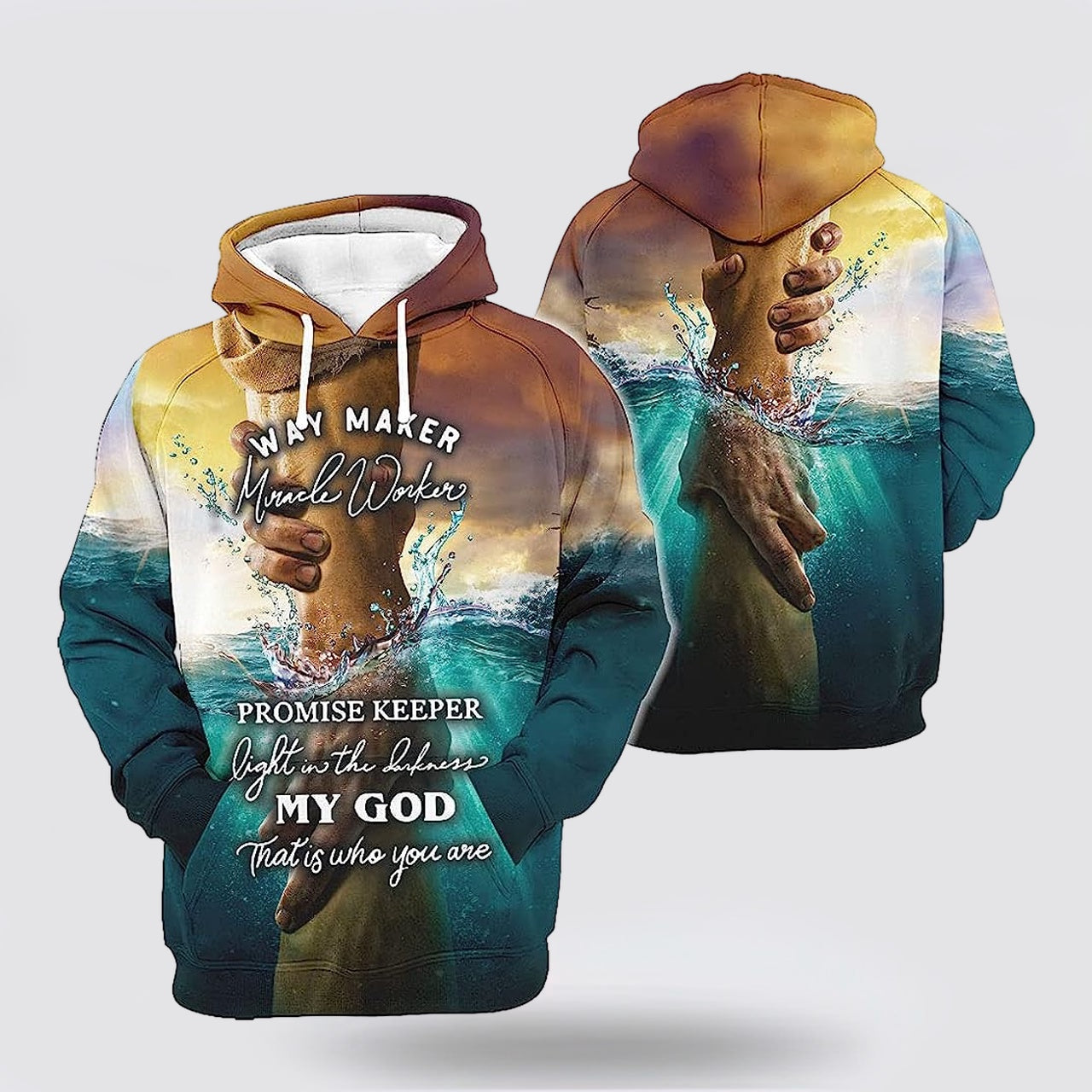 Hand Of God Way Marker 3d Hoodies For Women Men - Christian Apparel Hoodies