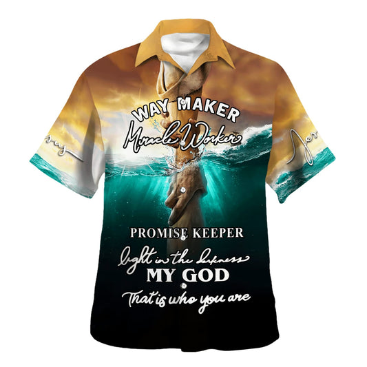 Hand Of Jesus Way Maker Miracle Worke Hawaiian Shirt For Men and Women - Faith inspired Hawaiian shirt