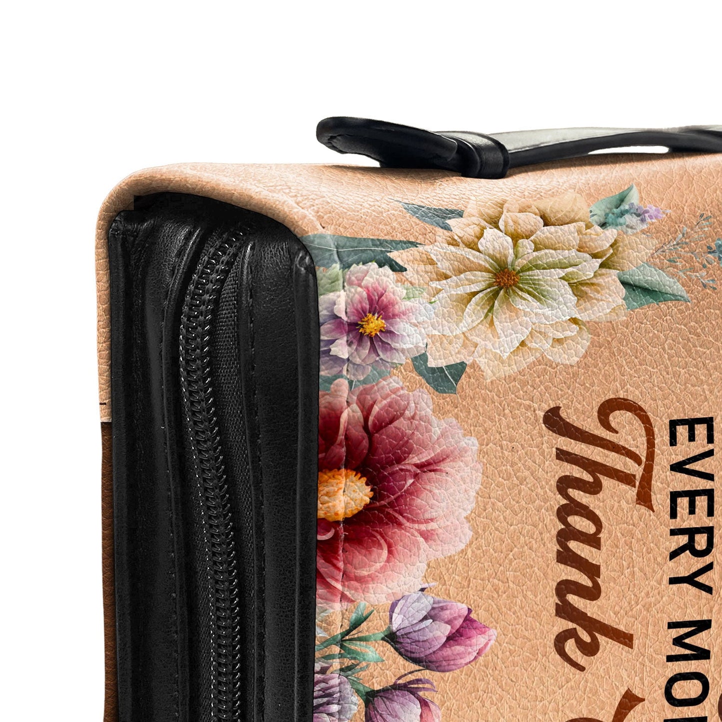 Happy Moments Praise God Flower Butterfly Personalized Women's Bible Covers - Jesus Bible Cover