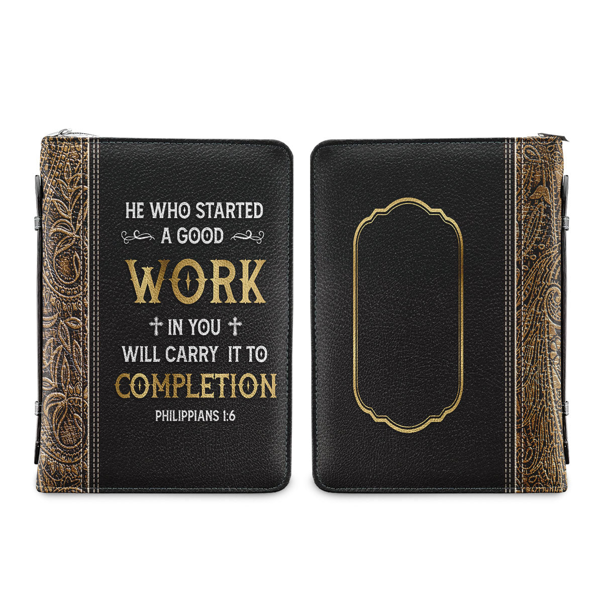 He Who Started A Good Work In You Will Carry It To Completion Philippians 1 6 Personalized Bible Covers for Women