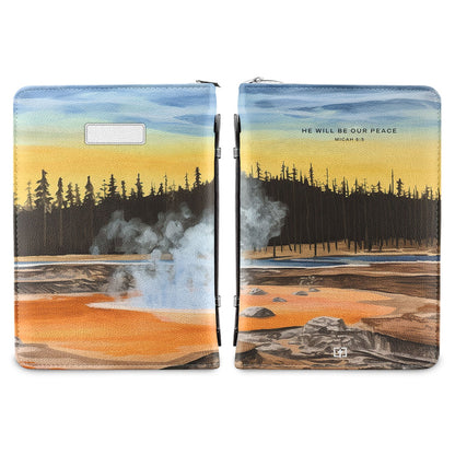 He Will Be Our Peace Micah 5 5 Yellowstone Personalized Women's Bible Covers - Jesus Bible Cover