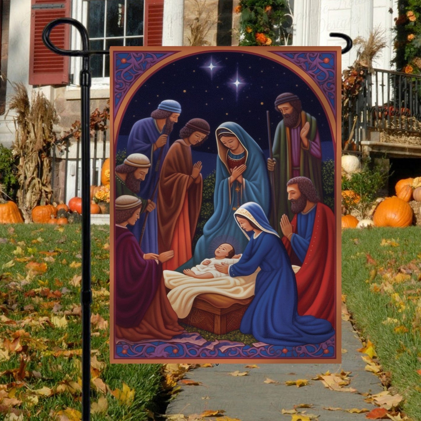 Holy Family A Sign Of God's Grace Christmas Garden Flag - Christian House Flag