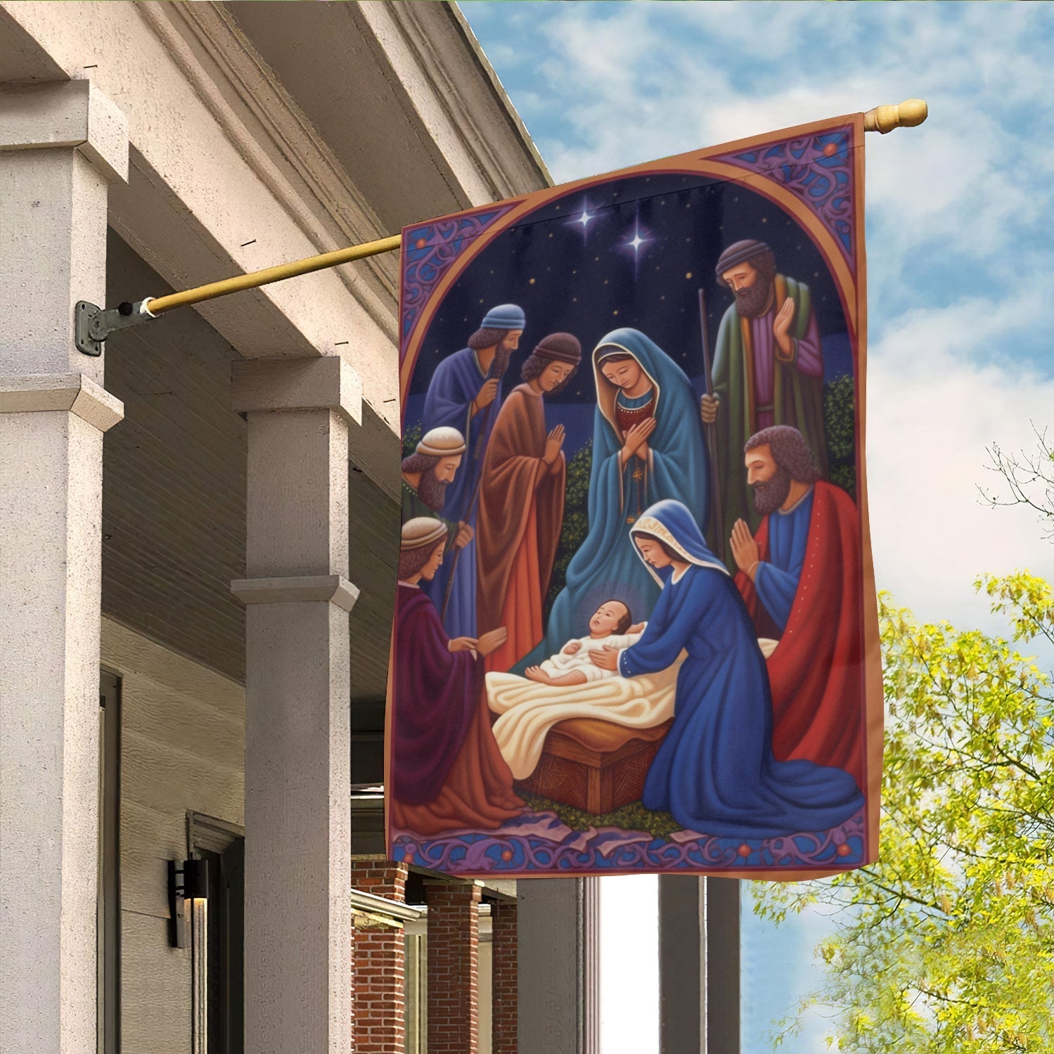 Holy Family A Sign Of God's Grace Christmas Garden Flag - Christian House Flag