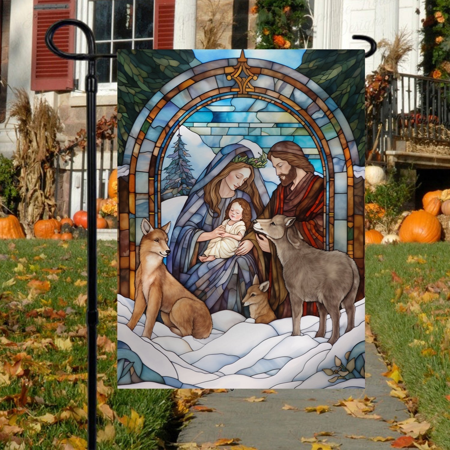 Holy Family A Sign Of Hope And Salvation Christmas Garden Flag - Christian House Flag