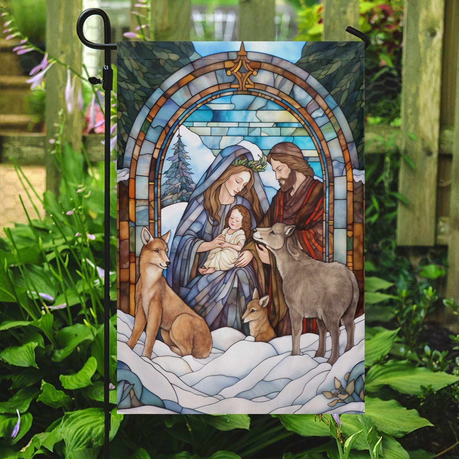 Holy Family A Sign Of Hope And Salvation Christmas Garden Flag - Christian House Flag