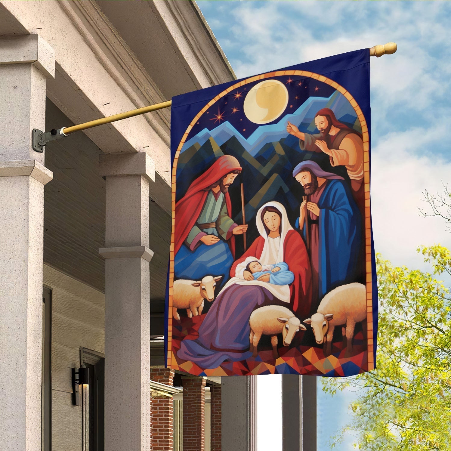 Holy Family Night Nativity A Celebration Of The Holy Birth - Christmas Garden Flag