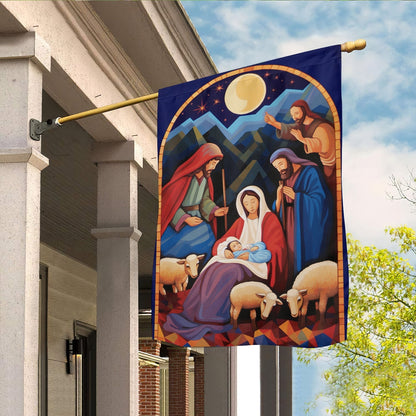 Holy Family Night Nativity A Celebration Of The Holy Birth - Christmas Garden Flag