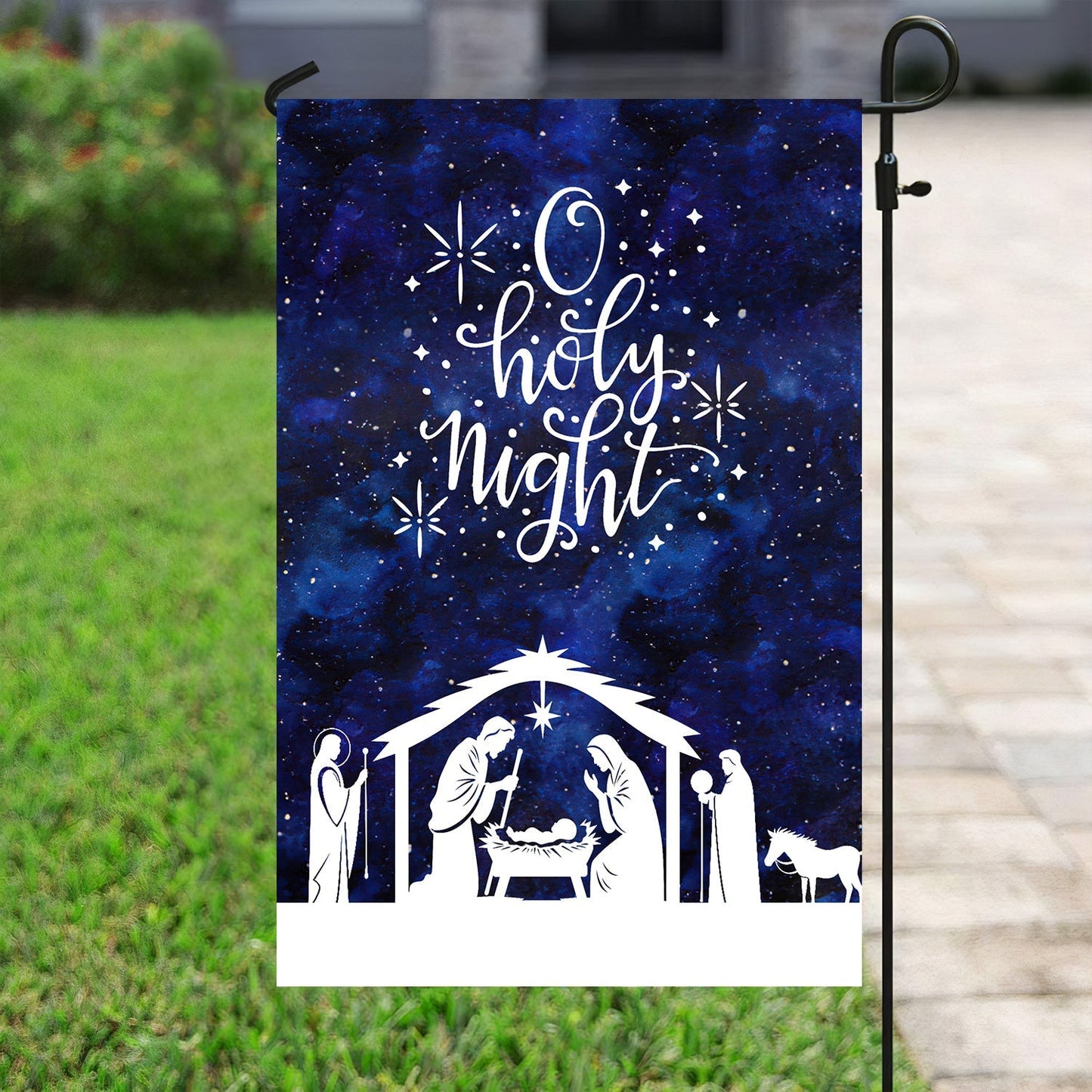 Holy Night Nativity A Celebration Of The Birth Religious Christmas Garden Flag