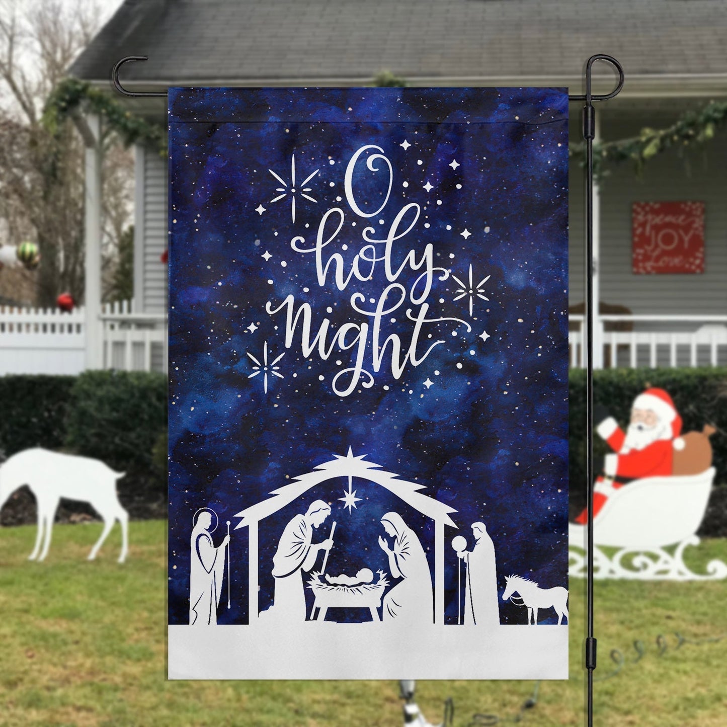 Holy Night Nativity A Celebration Of The Birth Religious Christmas Garden Flag