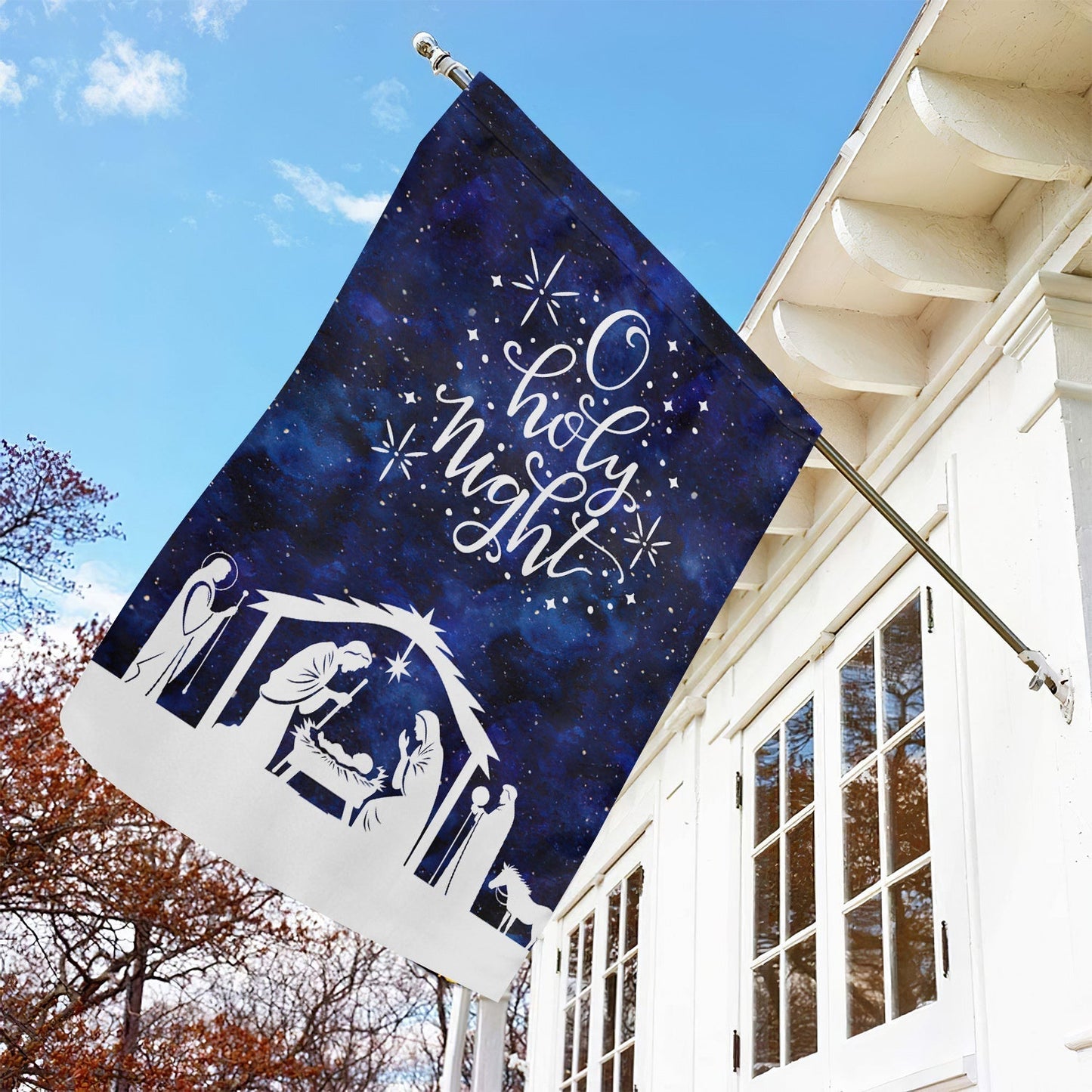 Holy Night Nativity A Celebration Of The Birth Religious Christmas Garden Flag