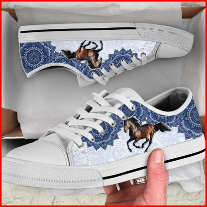 Horse Bekind Tie Dye Canvas Low Top Shoes, Animal Print Canvas Shoes, Print On Canvas Shoes