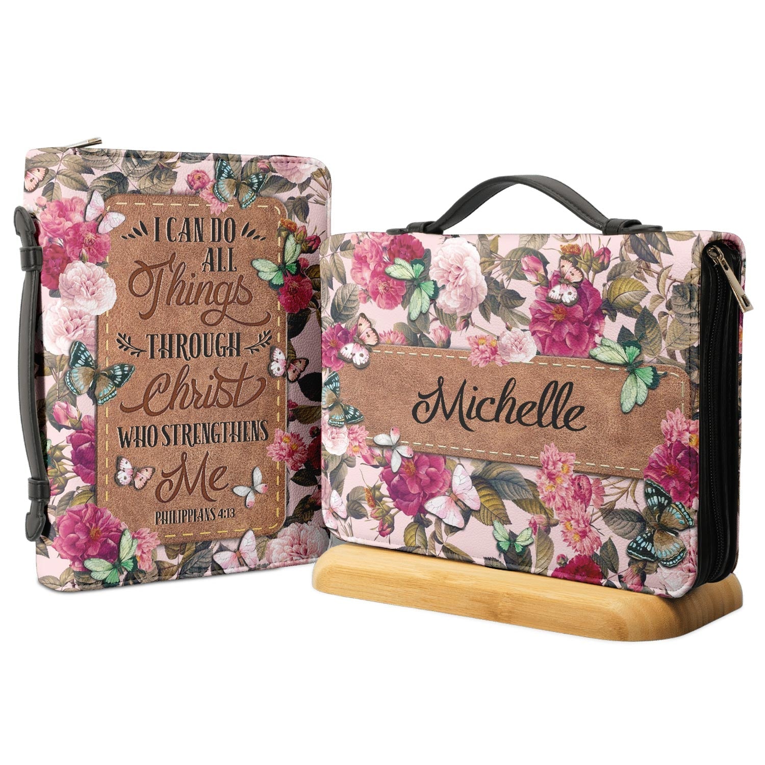 I Can Do All Things Through Christ Who Strengthens Me 1 Personalized Women's Bible Covers - Jesus Bible Cover