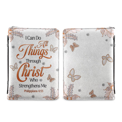 I Can Do All Things Through Christ Who Strengthens Me 3 Personalized Women's Bible Covers - Jesus Bible Cover