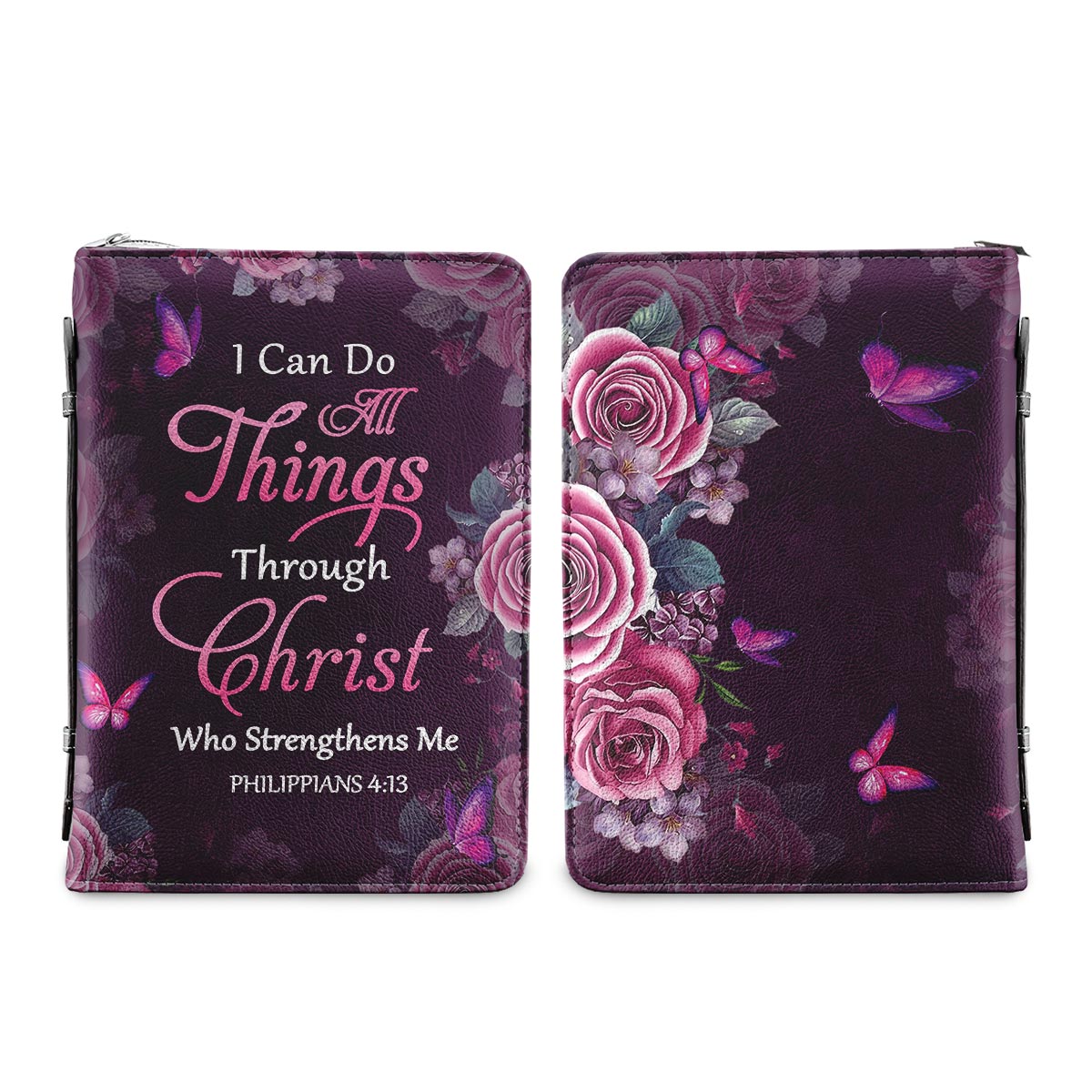 I Can Do All Things Through Christ Who Strengthens Me 4 Personalized Women's Bible Covers - Jesus Bible Cover