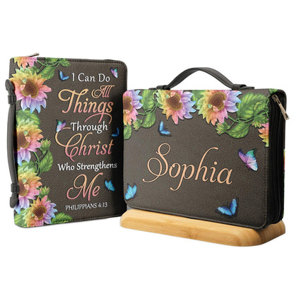 I Can Do All Things Through Christ Who Strengthens Me 5 Personalized Women's Bible Covers - Jesus Bible Cover