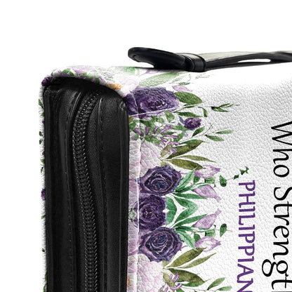 I Can Do All Things Through Christ Who Strengthens Me Personalized Women's Bible Covers - Jesus Bible Cover