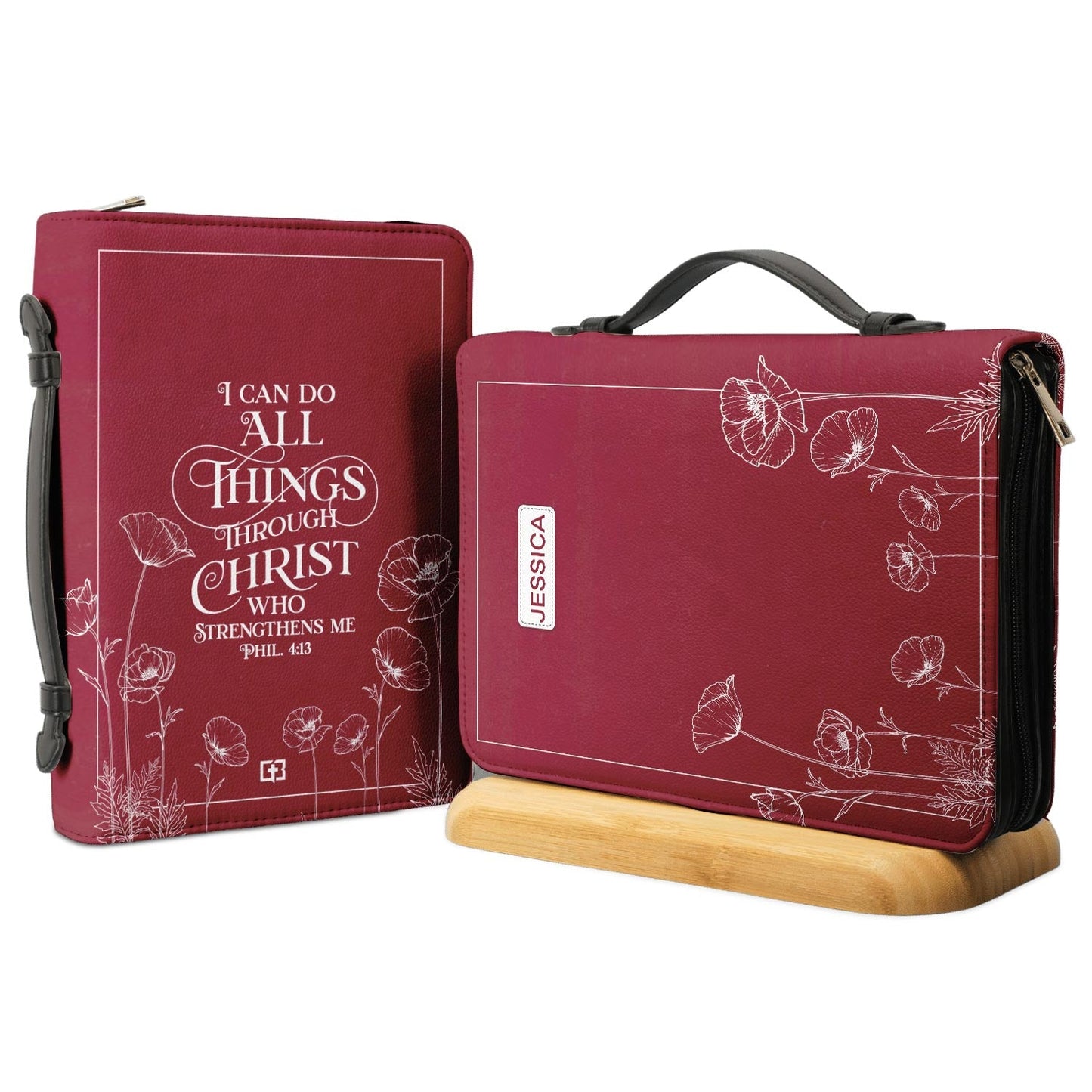 I Can Do All Things Through Christ Who Strengthens Me Philippians 4 13 Personalized Bible Covers for Women