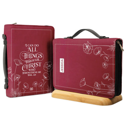 I Can Do All Things Through Christ Who Strengthens Me Philippians 4 13 Personalized Bible Covers for Women