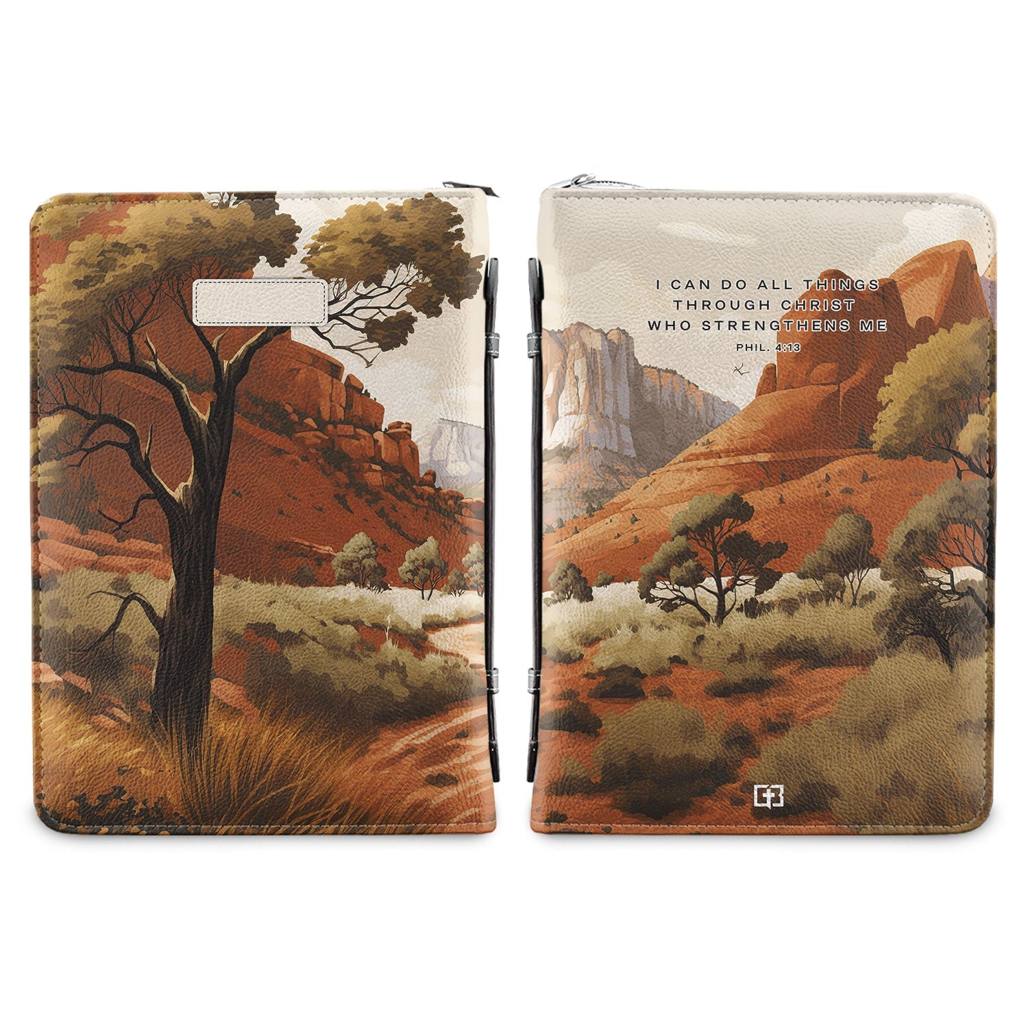 I Can Do All Things Through Christ Who Strengthens Me Zion Personalized Bible Case - Jesus Bible Cover