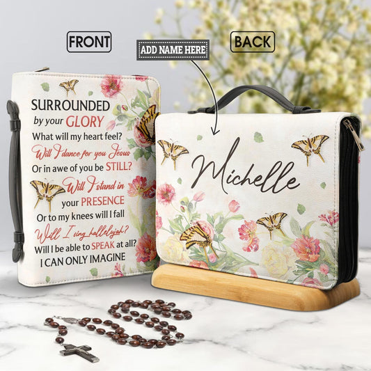 I Can Only Imagine Butterfly Vintage Personalized Bible Case - Jesus Bible Cover