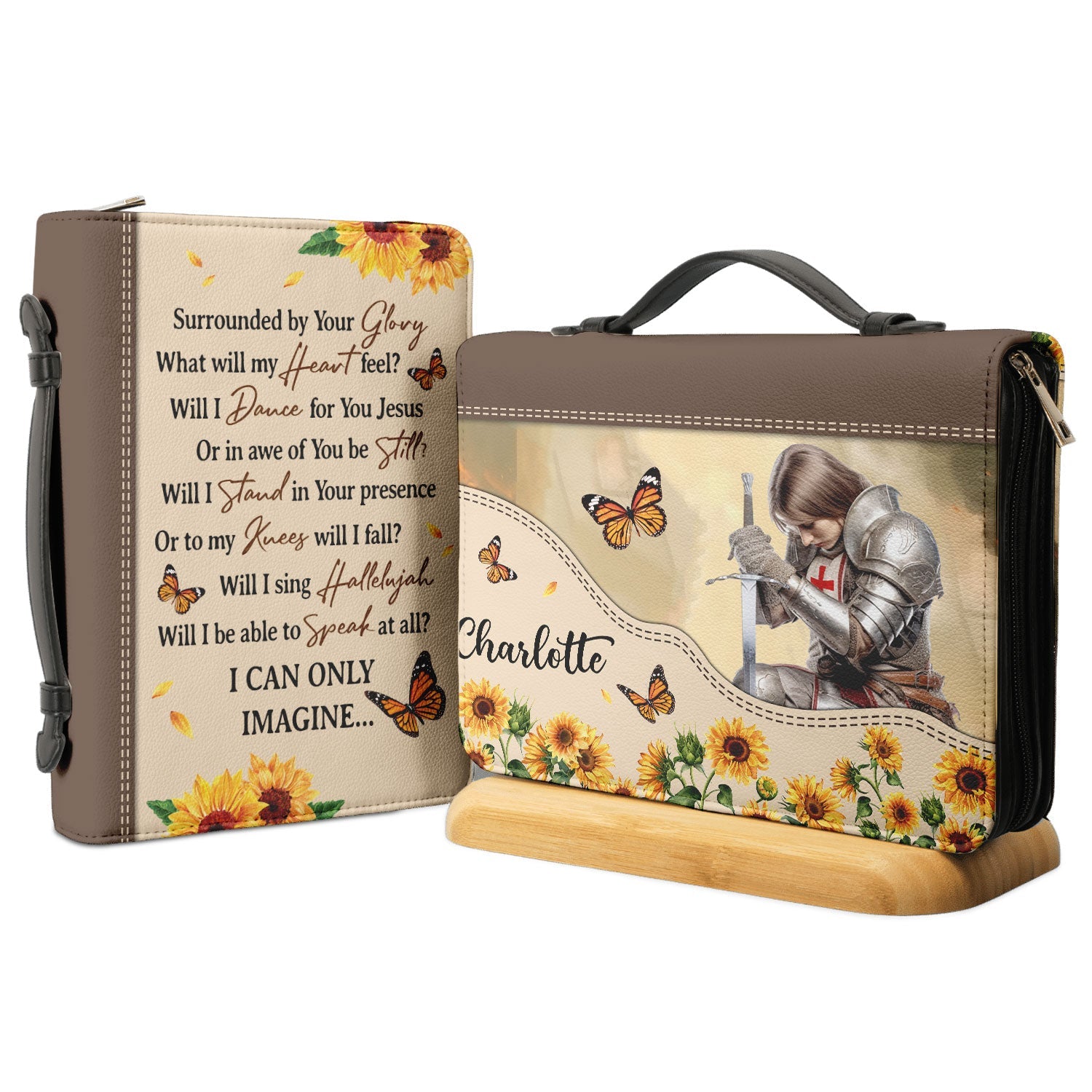 I Can Only Imagine Knights Templar Butterfly Personalized Bible Case - Jesus Bible Cover