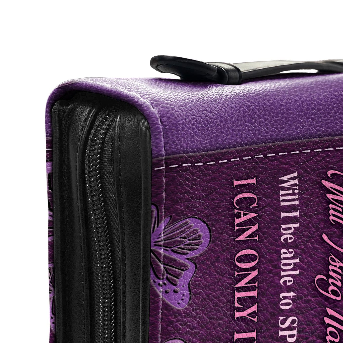 I Can Only Imagine Purple Butterfly Personalized Bible Case - Jesus Bible Cover
