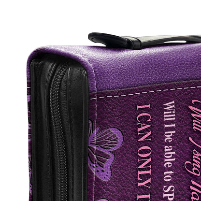 I Can Only Imagine Purple Butterfly Personalized Bible Case - Jesus Bible Cover