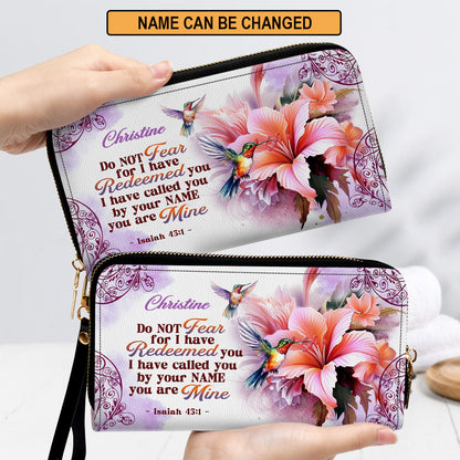 I Have Called You By Your Name Personalized Leather Clutch Purse For Christian Women - Christian Gifts For Religious Women