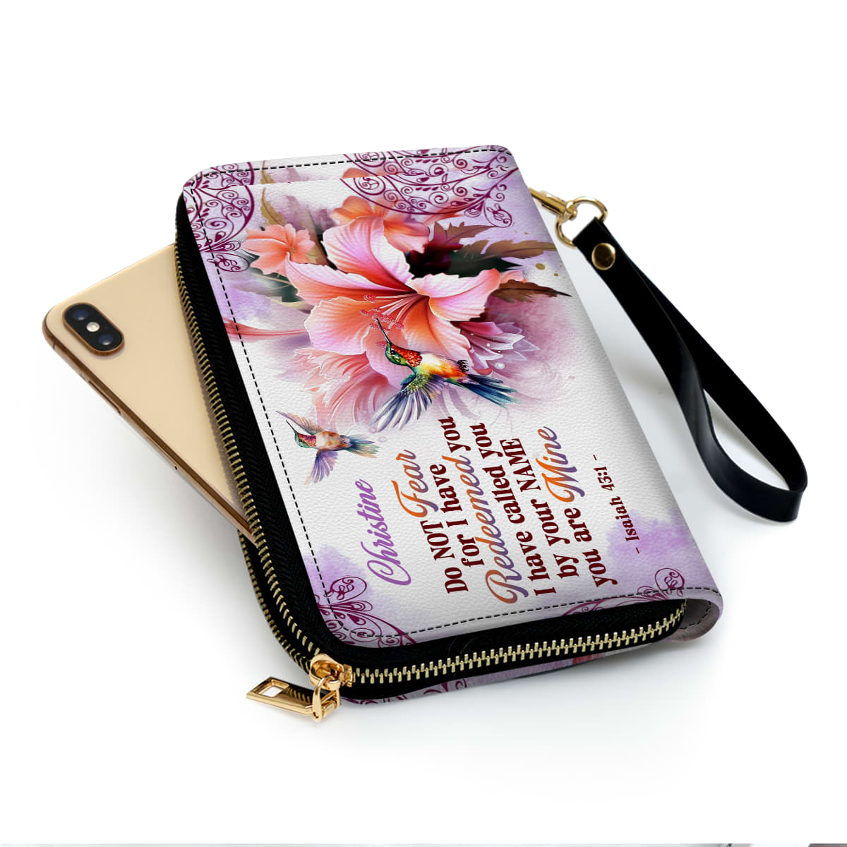 I Have Called You By Your Name Personalized Leather Clutch Purse For Christian Women - Christian Gifts For Religious Women