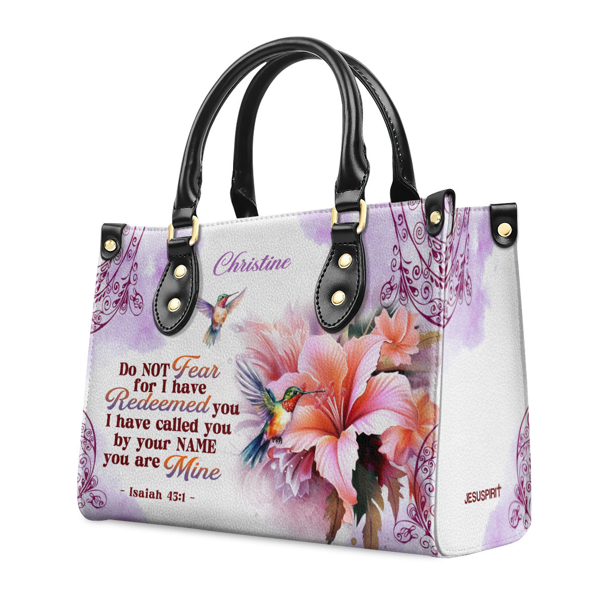 I Have Called You By Your Name Personalized Leather Handbag With Handle For Women