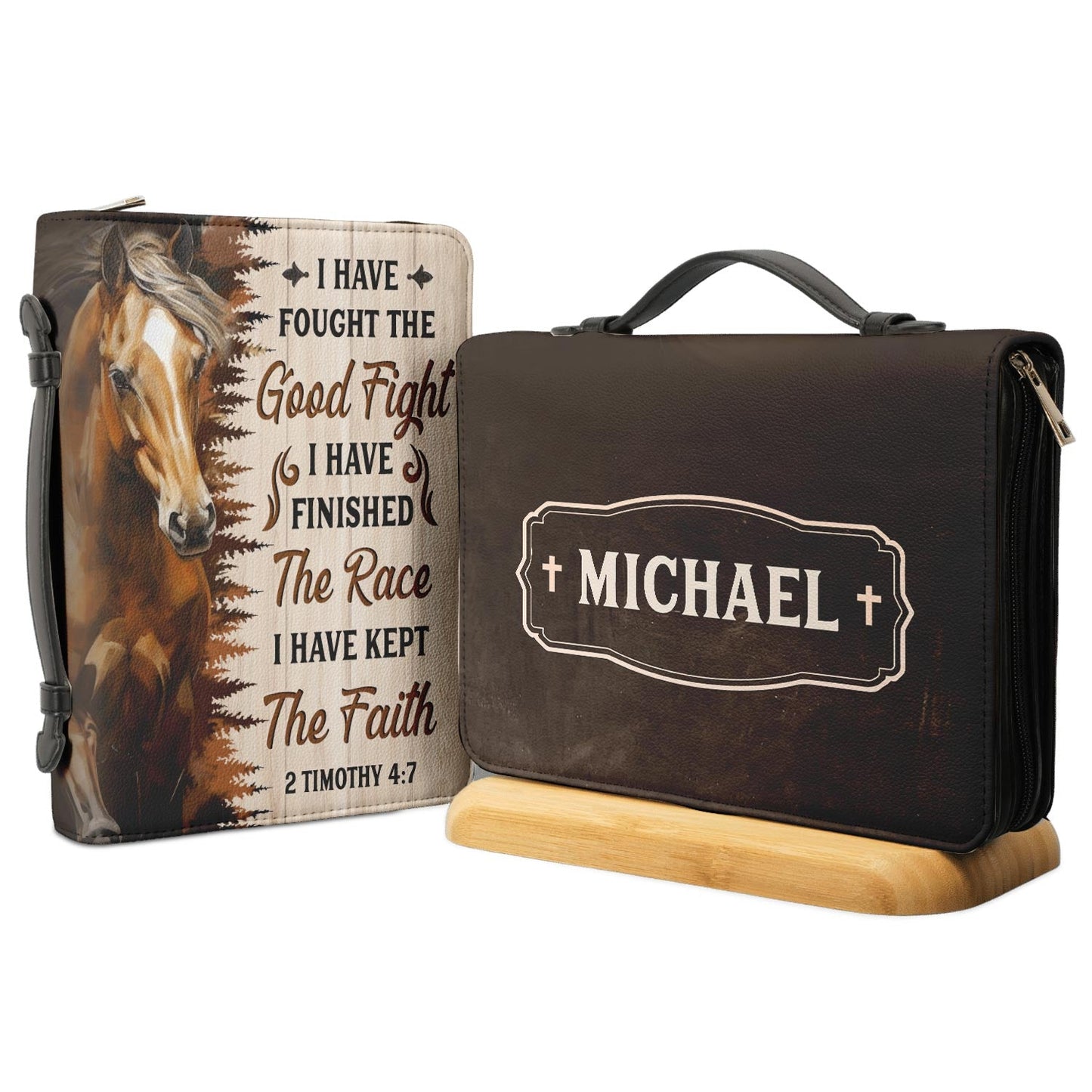 I Have Fought The Good Fight I Have Finished The Race I Have Kept The Faith 1 Timothy 4 7 Personalized Bible Covers For Women Personalized Cover