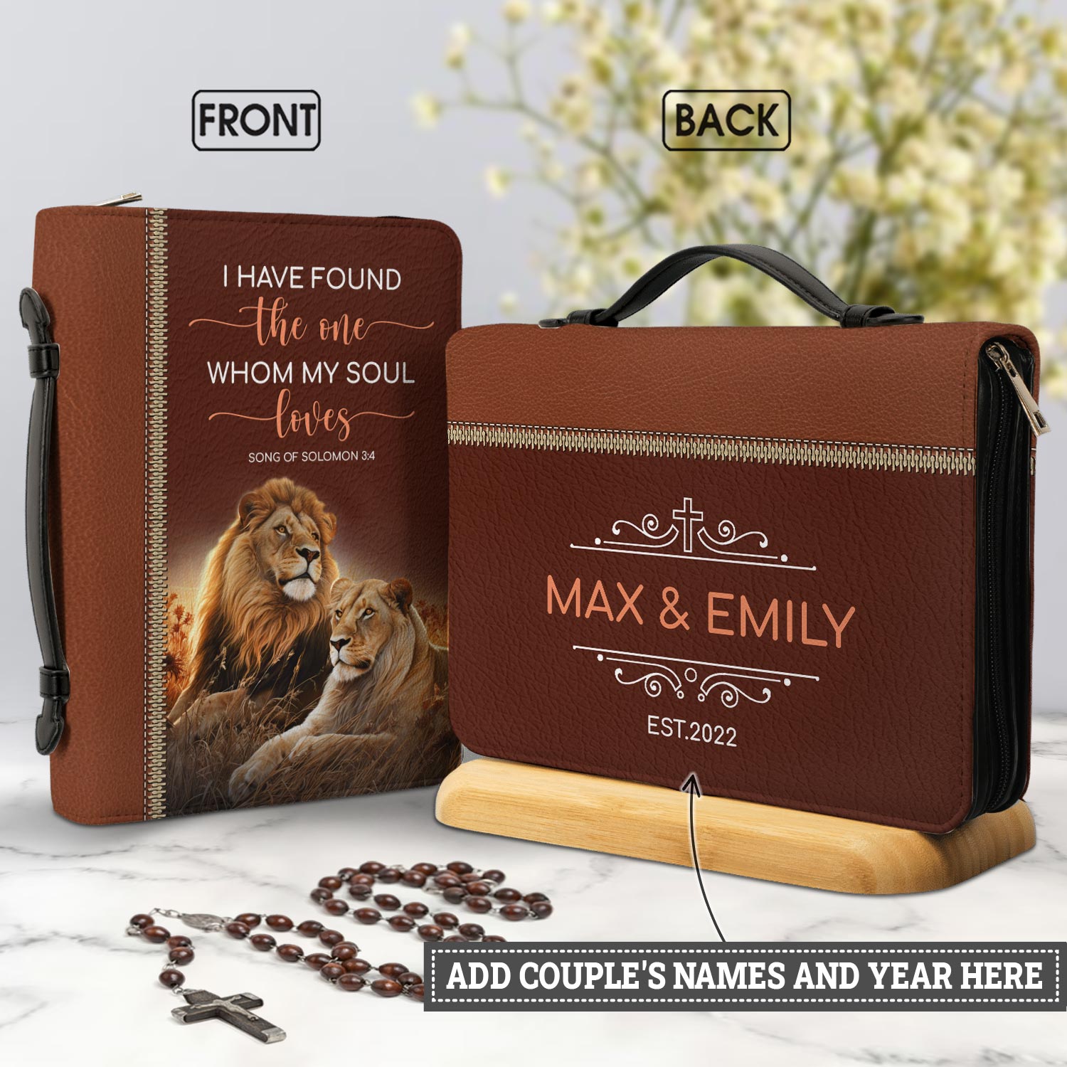 I Have Found The One Whom My Soul Loves Song Of Solomon 3 4 Personalized Bible Case - Jesus Bible Cover