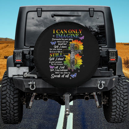 I Only Can Imagine Faiith Christiann Funny God Lover Spare Tire Cover - Religious Christian Spare Tire Cover