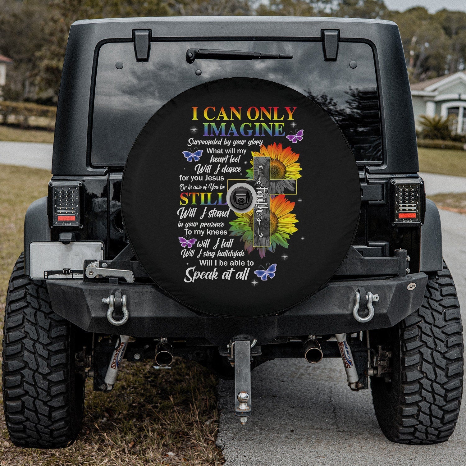 I Only Can Imagine Faiith Christiann Funny God Lover Spare Tire Cover - Religious Christian Spare Tire Cover