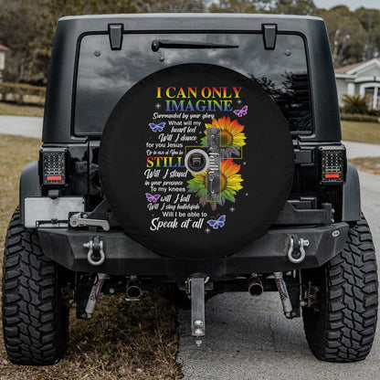 I Only Can Imagine Faiith Christiann Funny God Lover Spare Tire Cover - Religious Christian Spare Tire Cover