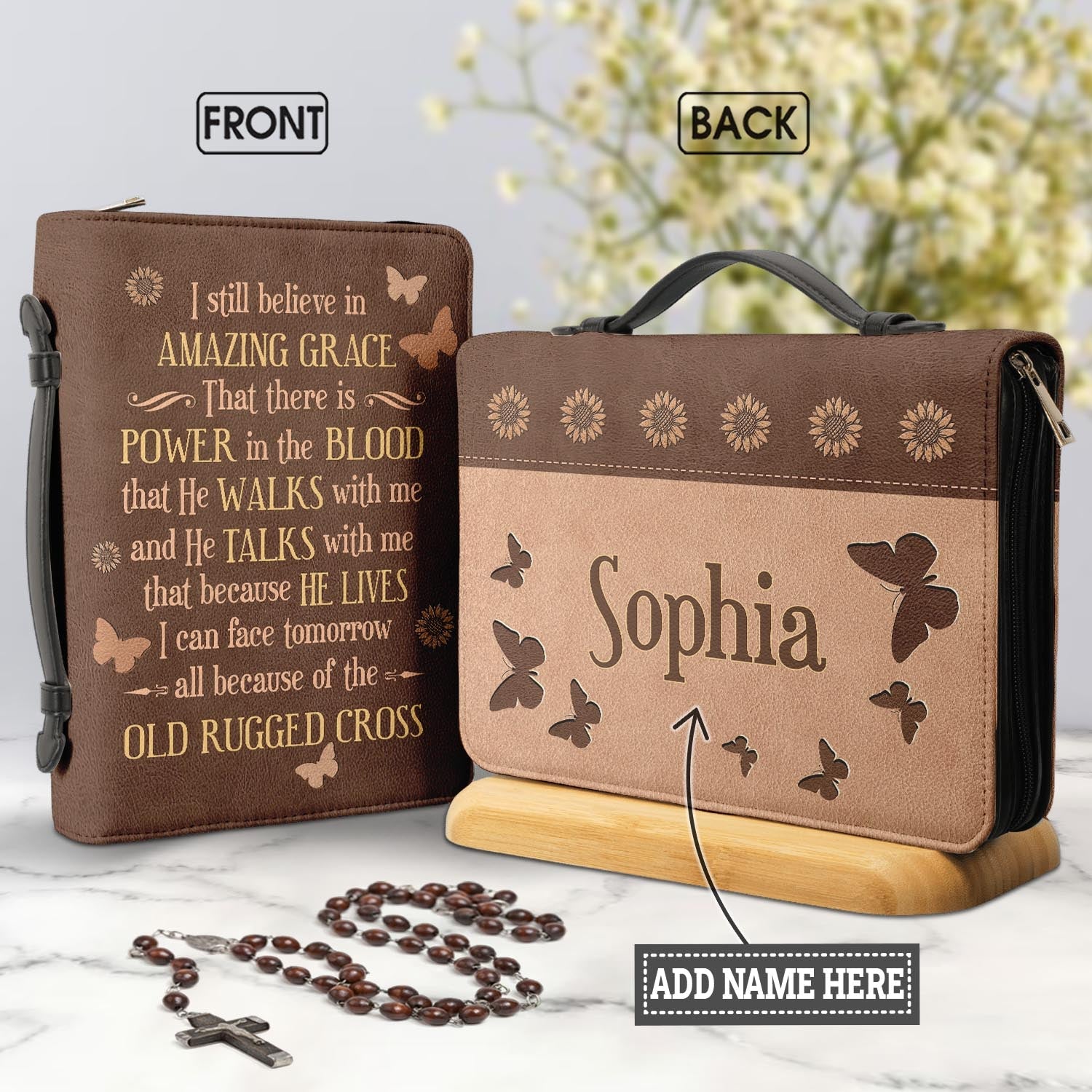 I Still Believe In Amazing Grace Personalized Bible Case - Jesus Bible Cover