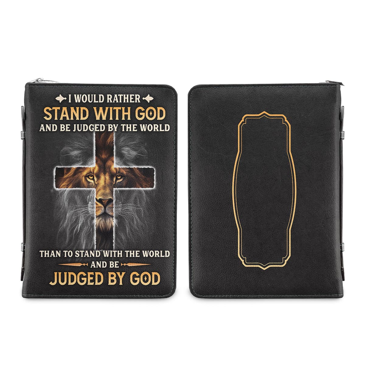 I Would Rather Stand With God And Be Judged By The World Personalized Bible Case - Jesus Bible Cover