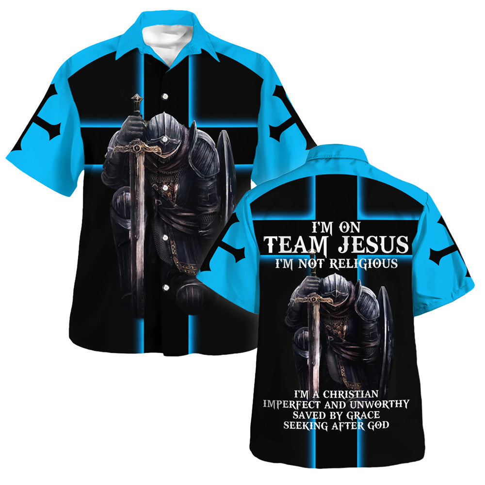 I'm On Team Jesus I'm Not Religious Hawaiian Shirt For Men and Women - Faith inspired Hawaiian shirt