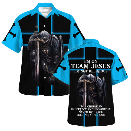 I'm On Team Jesus I'm Not Religious Hawaiian Shirt For Men and Women - Faith inspired Hawaiian shirt