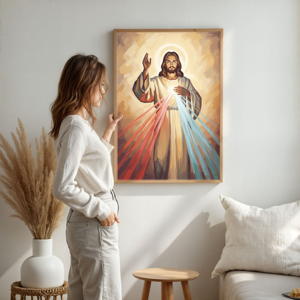 In His Light, Christian Canvas Wall Art, Christmas Gift Ideas, Christian Home Decor, Ciaocustom