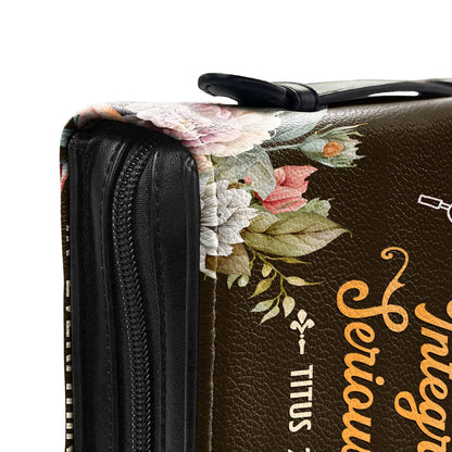 In Your Teaching Show Integrity Seriousness Titus 27 Personalized Bible Case - Jesus Bible Cover