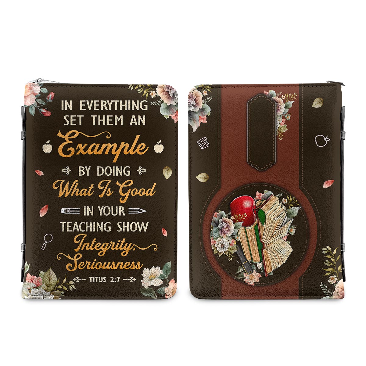 In Your Teaching Show Integrity Seriousness Titus 27 Personalized Bible Case - Jesus Bible Cover