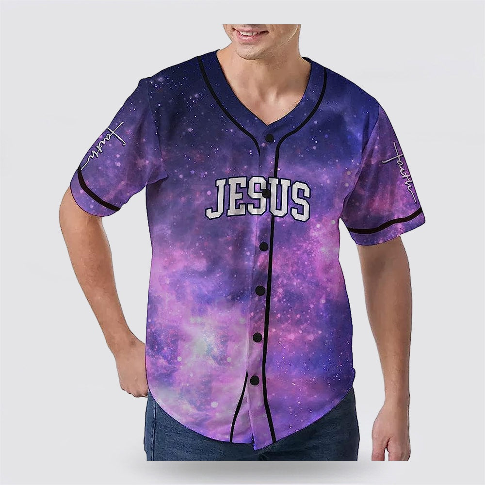 Inspirational Bible Verse Shirt Jesus Baseball Jersey for Men and Women