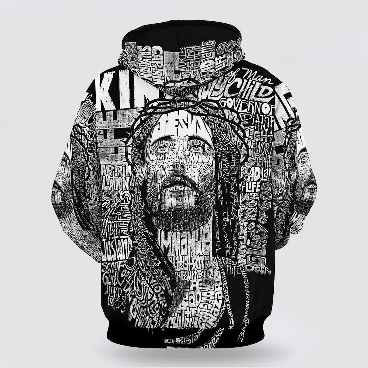 Jesus Christ And Lion Half Face 3d Hoodies For Women Men - Christian Apparel Hoodies