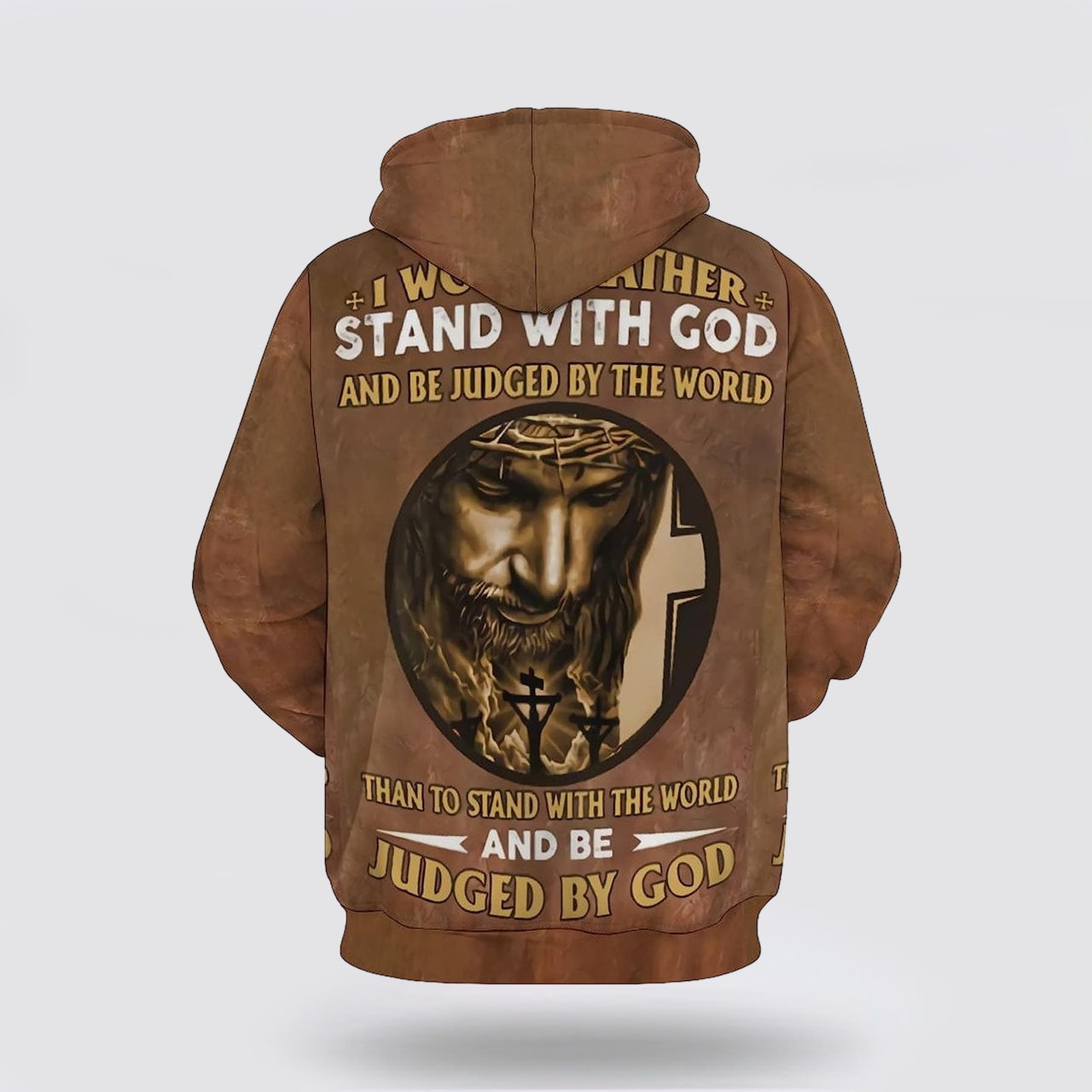 Jesus I Would Rather Stand With God 3d Hoodies For Women Men - Christian Apparel Hoodies