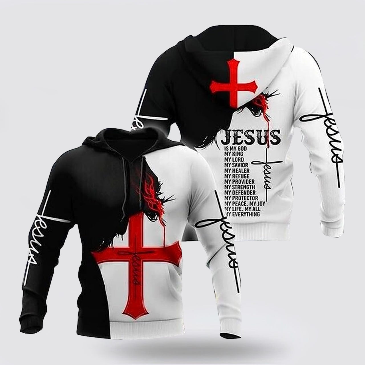 Jesus Is My Life 3d Hoodies For Women Men - Christian Apparel Hoodies