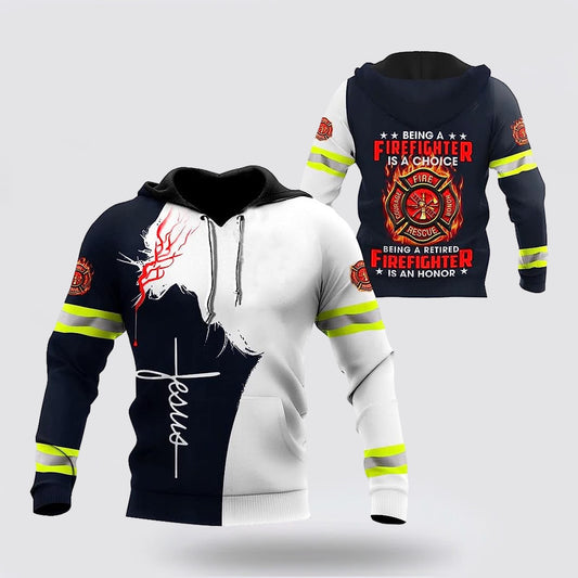 Jesus Proud To Be Firefighter 3d Hoodies For Women Men - Christian Apparel Hoodies